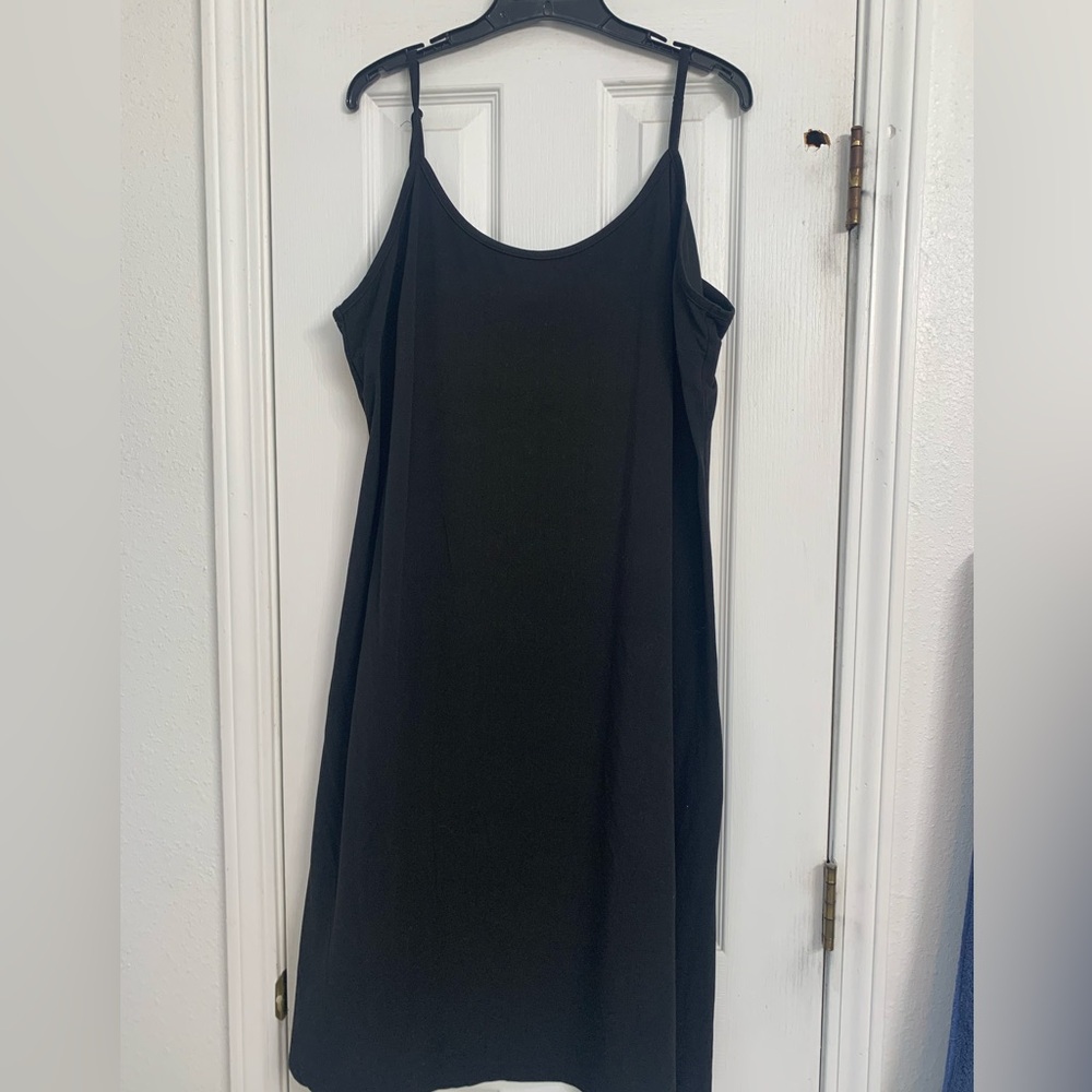 **Elegant Black Slip Dress XXL